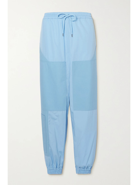  Stella Mccartney   + Net Sustain Kara Paneled Organic Cotton Ripstop And Shell Track Pants   Light Blue 