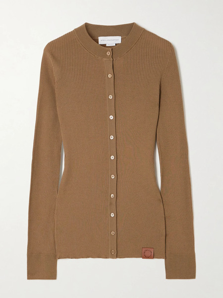  Stella Mccartney   Ribbed Wool Cardigan   Tan 