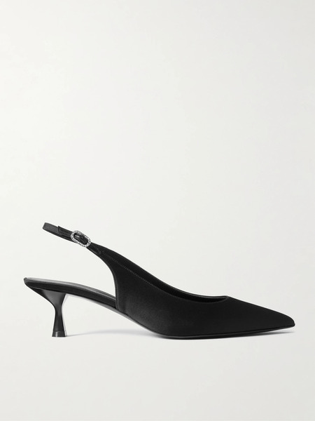  Stella Mccartney   Satin Slingback Pumps   Black 