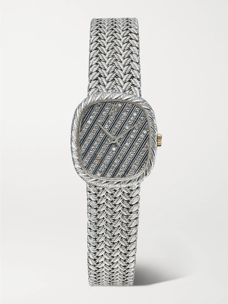  Stephanie Windsor   + Audemars Piguet Vintage 1980s Hand Wound 24mm 18 Karat White Gold And Diamond Watch (fits Up To 6.2 Wrist)   One Size 