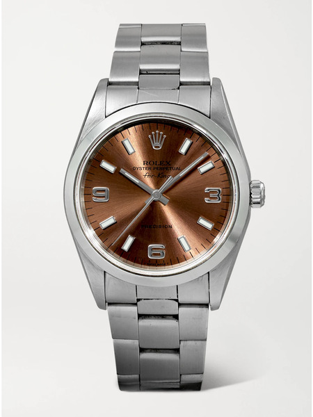  Stephanie Windsor   + Rolex Vintage 1992 Airking 34mm Stainless Steel Watch, Ref. No. 14000 (fits Up To 6.5 Wrist)   Silver 