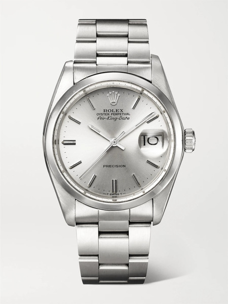  Stephanie Windsor   + Rolex Vintage 1978 Oyster Perpetual Air King Date 5500 Automatic 34mm Satinless Steel Watch, Ref. No., 11720   Silver 