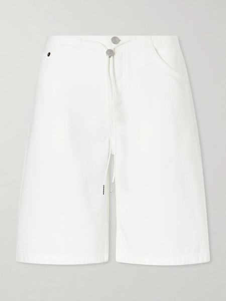  Still Here   Low Rise Denim Shorts   White 