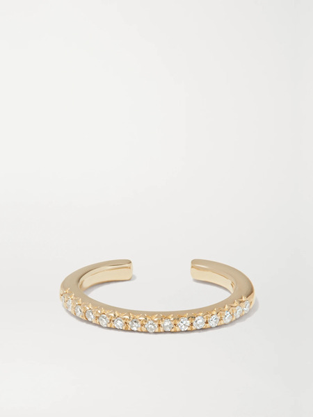  Stone And Strand   Gold Diamond Ear Cuff   One Size 
