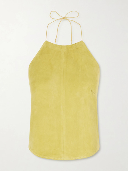  Stouls   Rosie Suede Halterneck Top   Yellow 