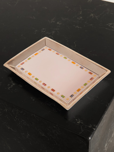  Suzanne Kalan   + Jonathan Adler Porcelain Jewelry Tray   Pink 