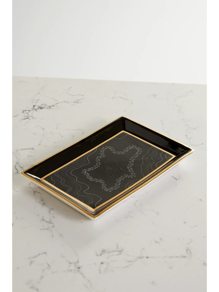  Suzanne Kalan   Porcelain Jewelry Tray   Black 
