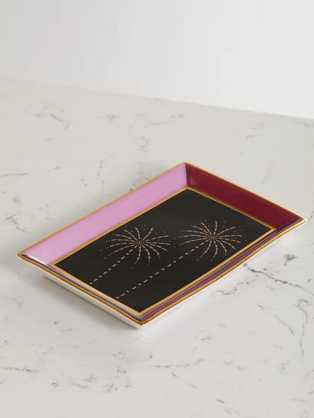  Suzanne Kalan   Porcelain Jewelry Tray   Black 