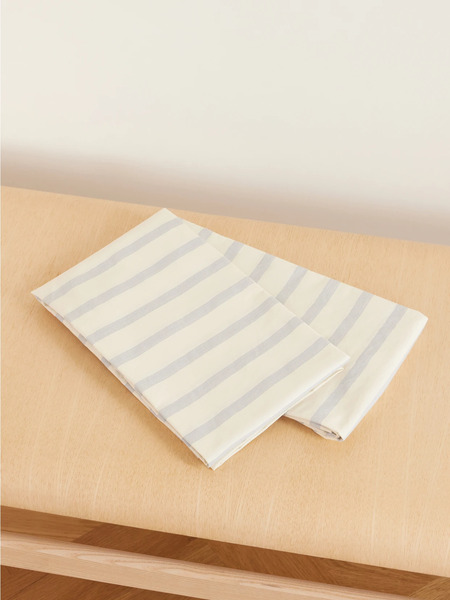  Tekla   Set Of Two Striped Organic Cotton Percale Pillow Case   Multi 