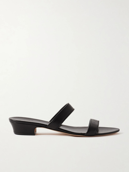  The Row   Awar Leather Sandals   Black 