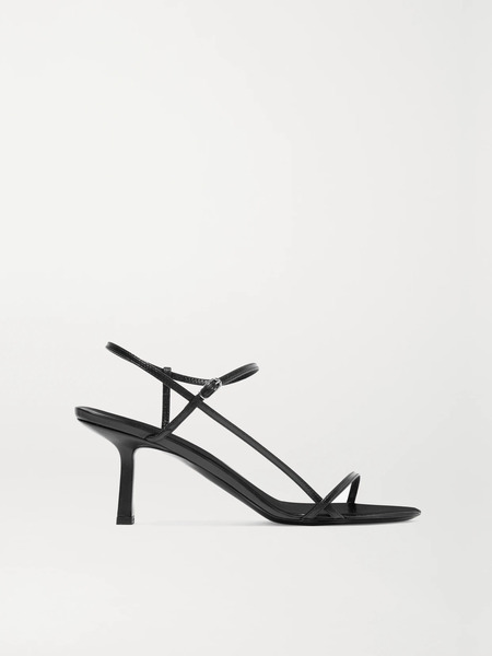  The Row   Bare Leather Sandals   Black 