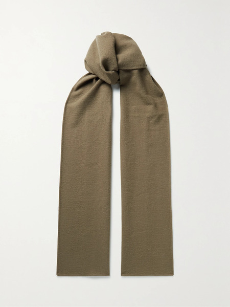  The Row   Bisbee Wool Blend Twill Scarf   Brown 
