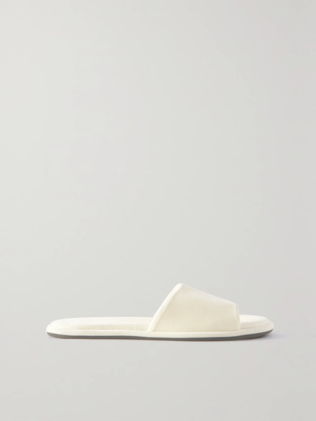  The Row   Canal Velvet Slides   Off White 