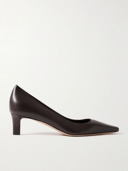  The Row   Carla Leather Pumps   Dark Brown 