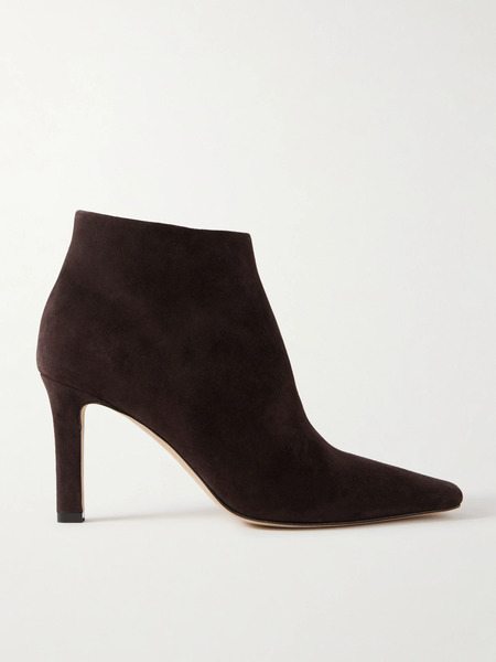  The Row   Carla Suede Ankle Boots   Chocolate 