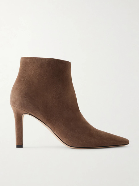  The Row   Carla Suede Ankle Boots   Taupe 