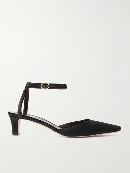  The Row   Carla Velvet Pumps   Black 