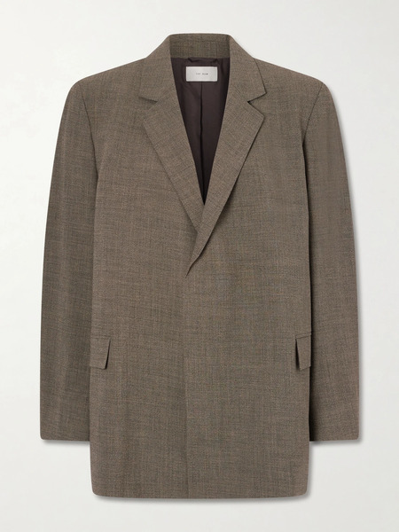  The Row   Devlin Oversized Wool Blazer   Light Brown 