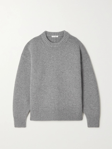  The Row   Essentials Ophelia Oversized Wool And Cashmere Blend Sweater   Gray 