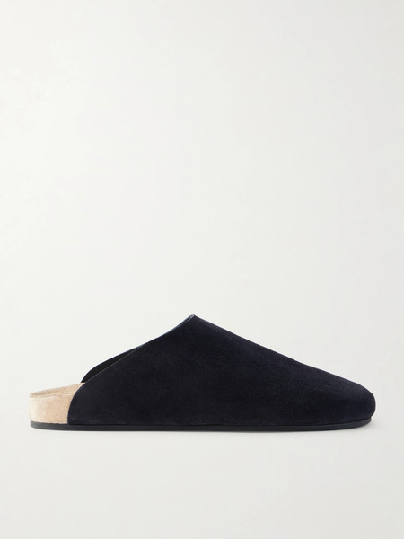  The Row   Hudson Suede Flats   Black 