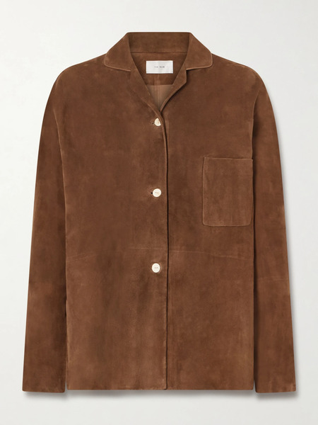  The Row   Janine Suede Shirt   Brown 