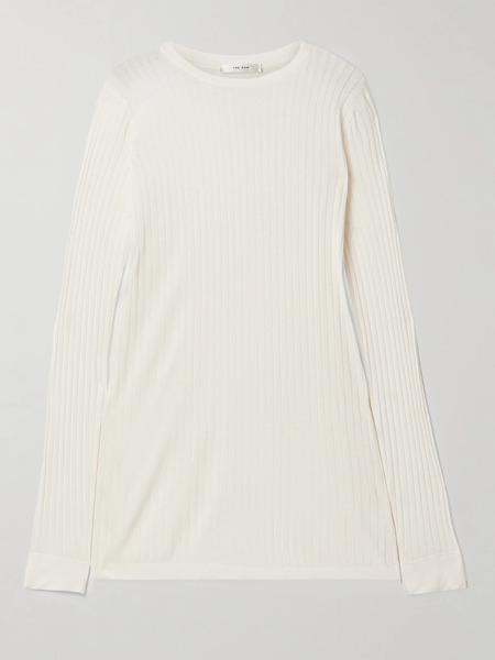  The Row   Keya Ribbed Knit Sweater   Ivory 