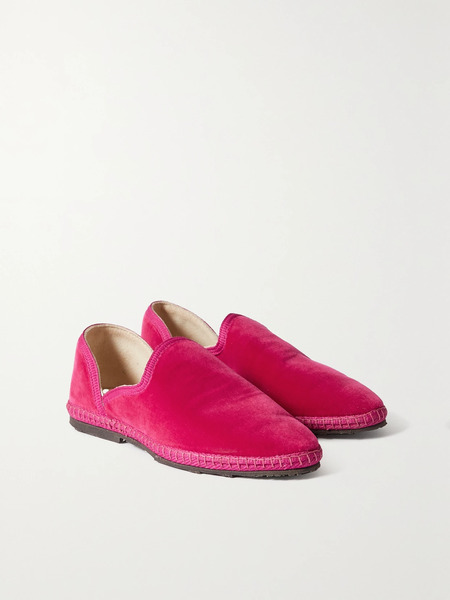  The Row Kids   Friulane Velvet Slippers   Fuchsia 