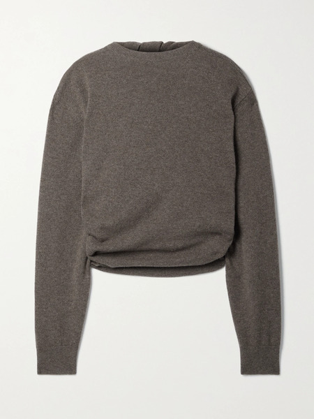  The Row   Laris Twisted Cashmere Sweater   Taupe 