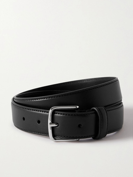  The Row   Leather Belt   Black 