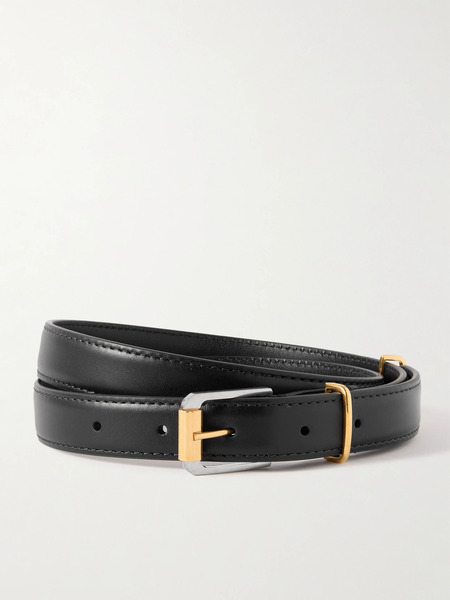  The Row   Leather Belt   Black 