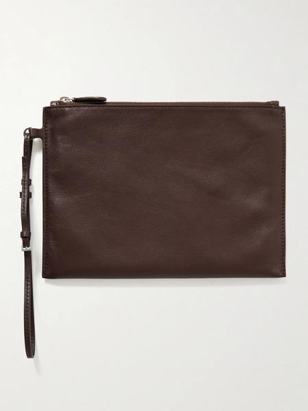  The Row   Leather Pouch   Brown 