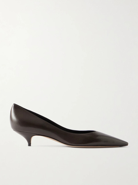  The Row   Liisa Leather Pumps   Dark Brown 