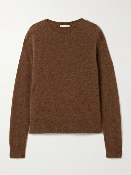  The Row   Lorynna Cashmere And Silk Blend Sweater   Light Brown 