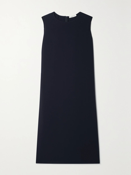  The Row   Mirna Crepe Midi Dress   Midnight Blue 