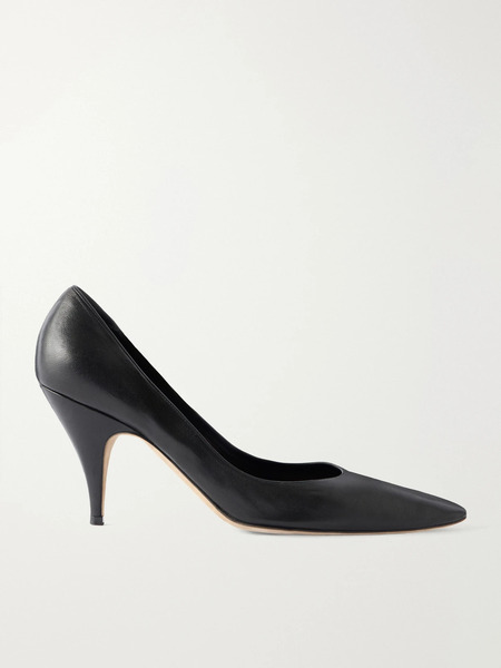  The Row   Ornella Leather Pumps   Black 