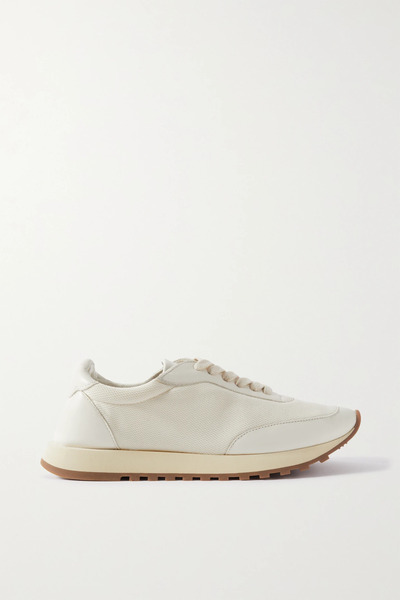  The Row   Owen Runner Leather And Mesh Sneakers   Cream 