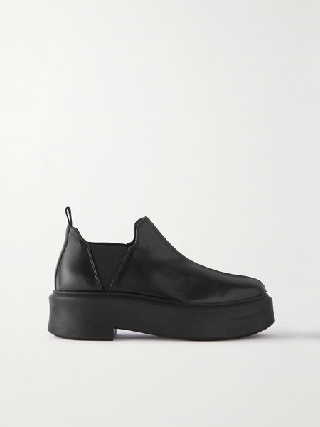  The Row   Robin Leather Chelsea Boots   Black 