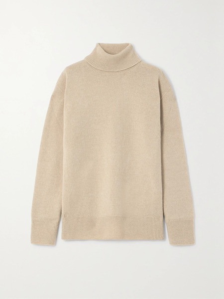  The Row   Stepny Oversized Wool And Cashmere Blend Turtleneck Sweater   Sand 
