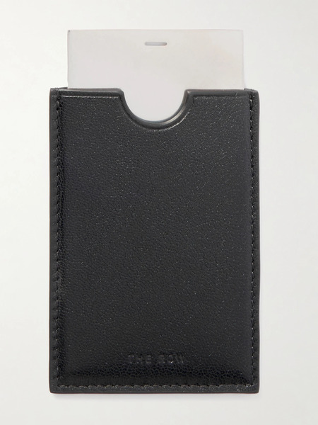  The Row   Textured Leather Mirror Case   Black 