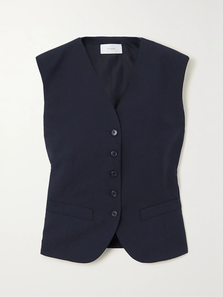  The Row   Wool Vest   Navy 