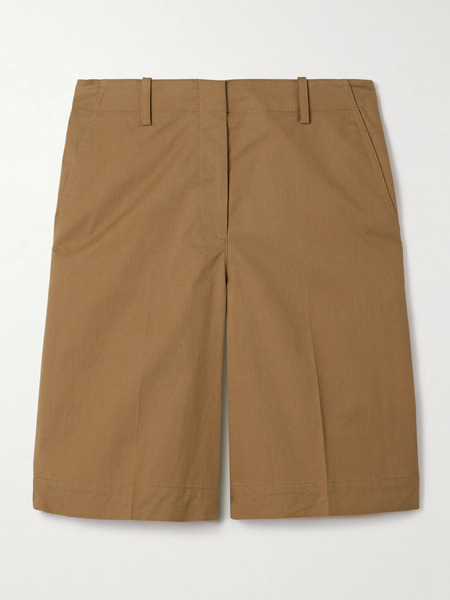  Theory   Cotton Poplin Shorts   Camel 