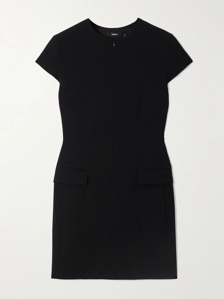  Theory   Crepe Mini Dress   Black 