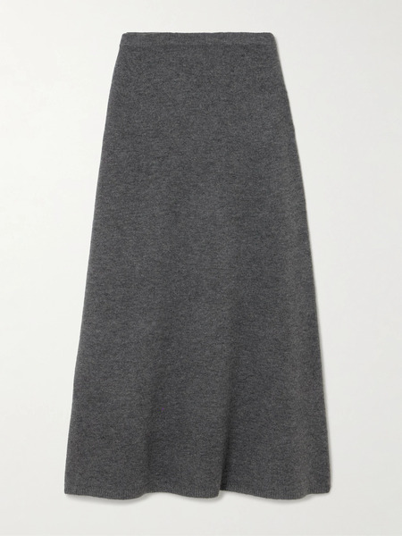  Theory   Merino Wool Blend Maxi Skirt   Charcoal 