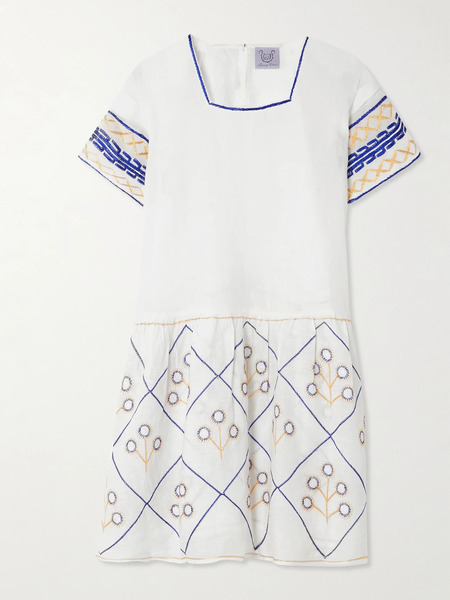  Thierry Colson   Allison Embroidered Linen Mini Dress   White 