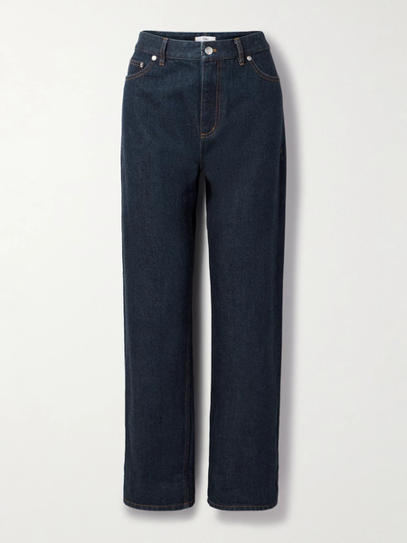  Tibi   Alec Low Rise Straight Leg Selvedge Jeans   Dark Denim 