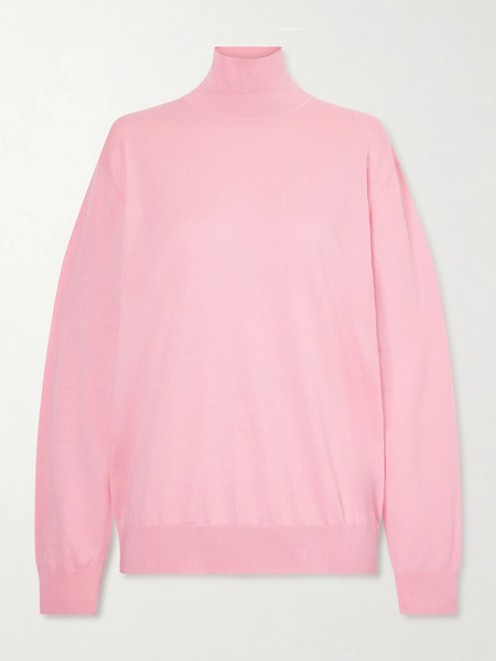  Tibi   Cotton Turtleneck Sweater   Pink 