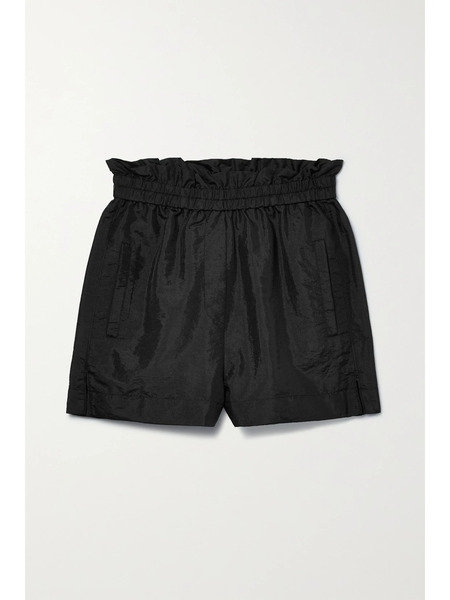  Tibi   Gathered Shell Shorts   Black 