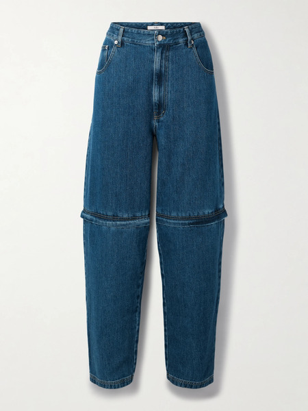  Tibi   Lars Convertible High Rise Tapered Jeans   Mid Denim 