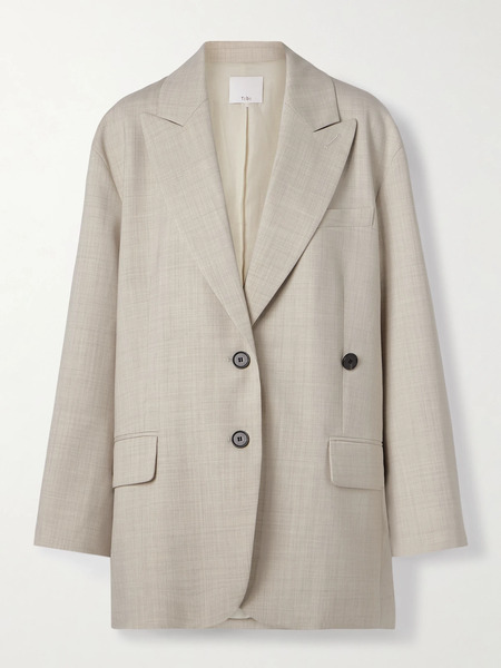  Tibi   Liam Woven Blazer   Beige 