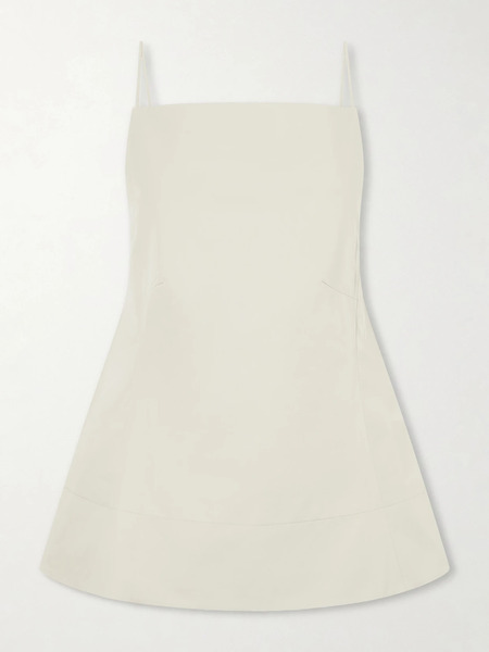  Tibi   Open Back Cotton Poplin Tank   Beige 